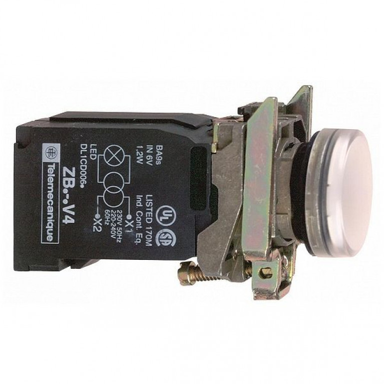 Лампа сигнальная Schneider Electric Harmony, 22мм, 110В, AC, Белый, XB4BV31