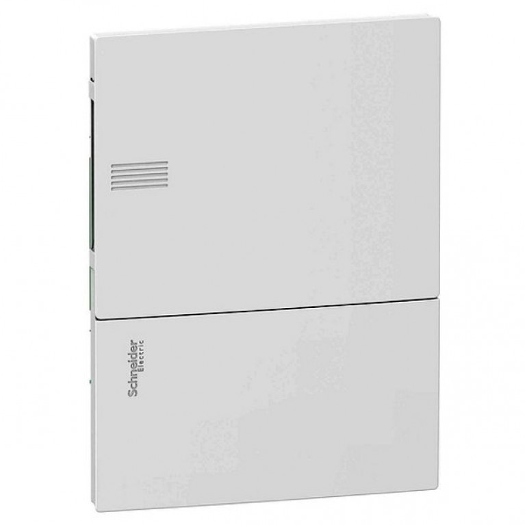 Распределительный шкаф Schneider Electric MINI PRAGMA 6 мод., IP40, встраиваемый, пластик, белая дверь, с клеммами, MIP22106