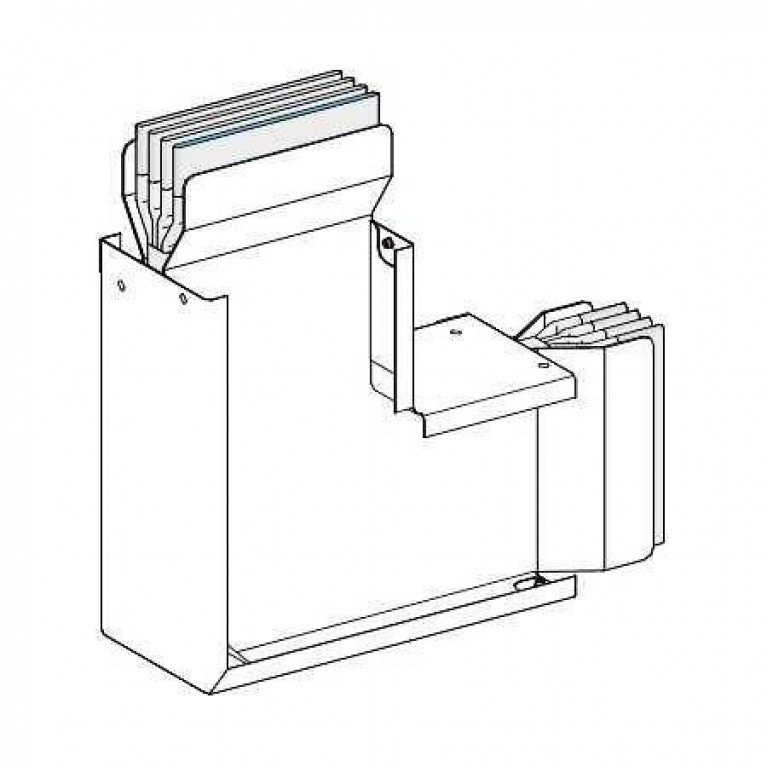 СЕКЦИЯ УГЛОВАЯ НА РЕБРО, 3L+N+PE, Al, 1600А