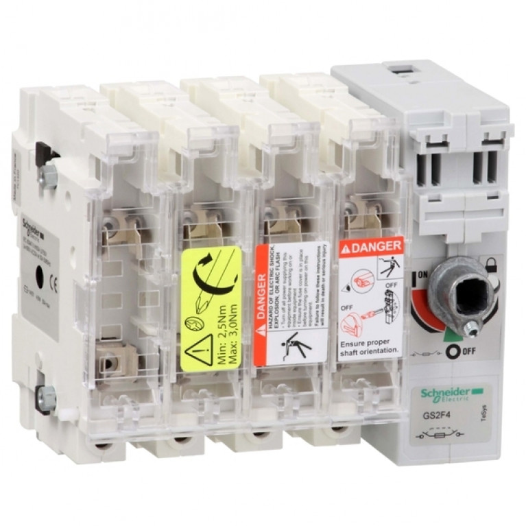 Рубильник с предохранителем Schneider Electric TeSys GS 50А 4P, 14X52, GS2F4