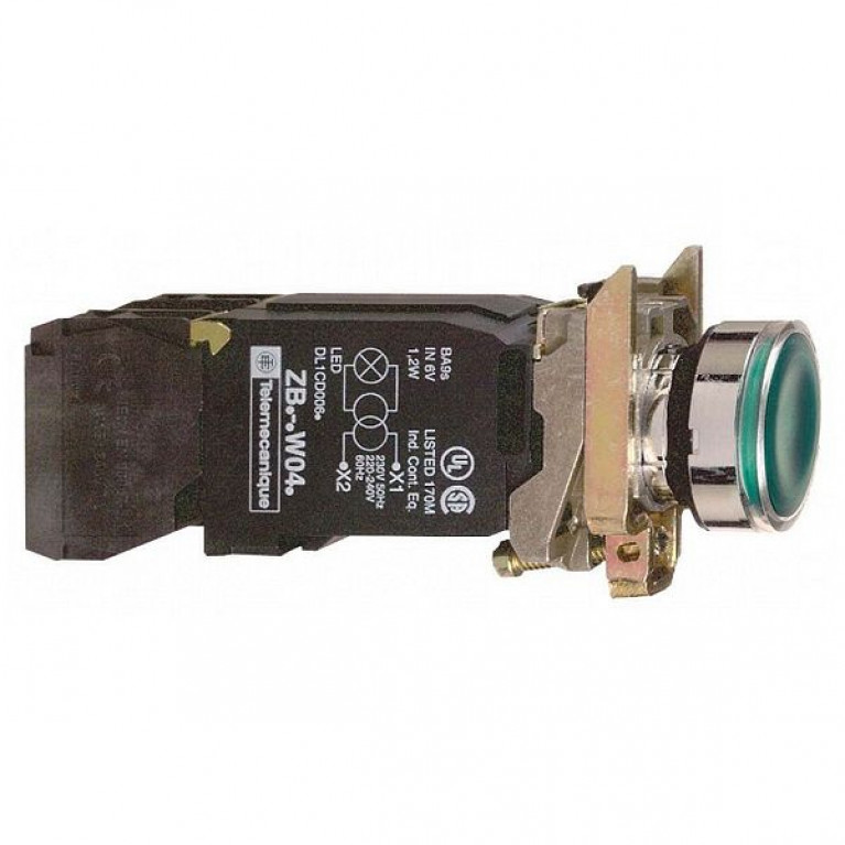 Кнопка Schneider Electric Harmony 22 мм, 120В, IP66, Зеленый, XB4BW3335