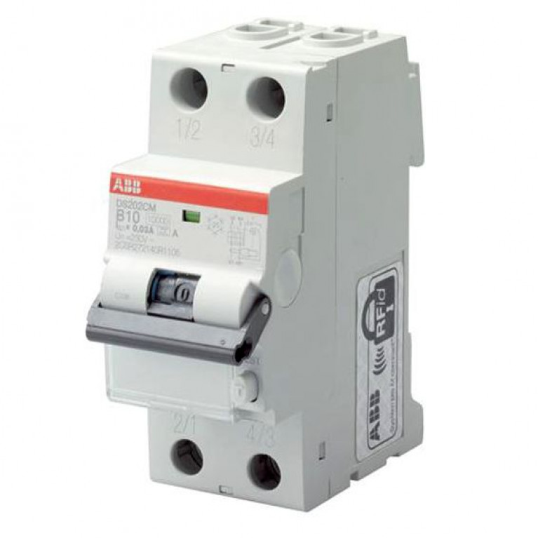 Дифавтомат ABB DS200 2P 10А (B) 10кА 300мА (A), 2CSR272440R3105