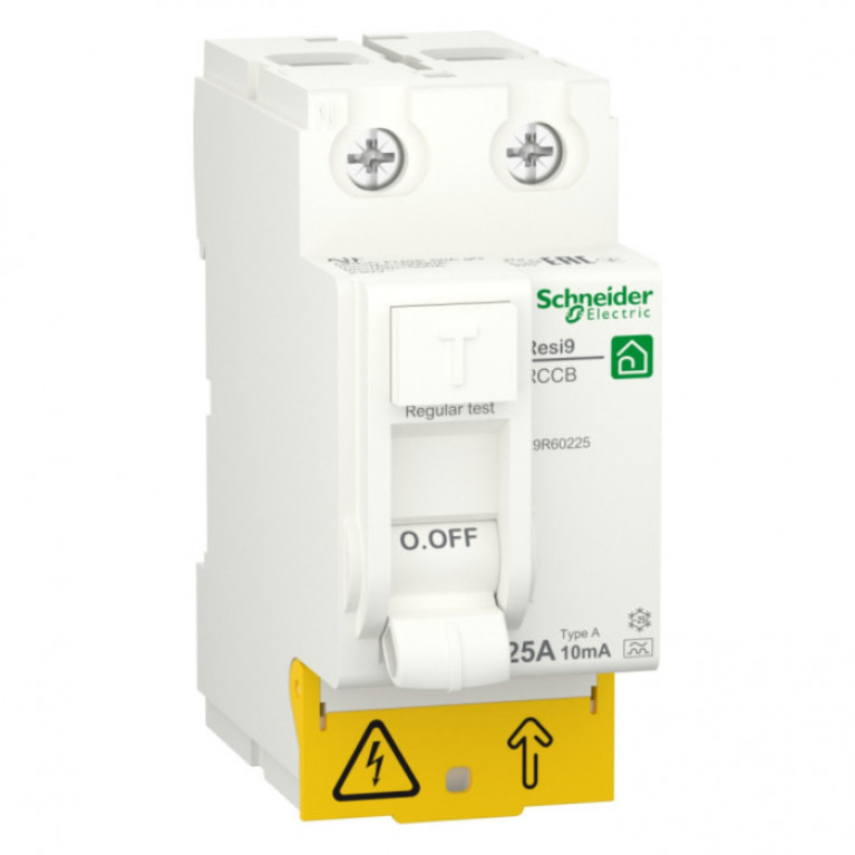 УЗО Schneider Electric Resi9 2P 25А, 10 мА ( A ), R9R60225