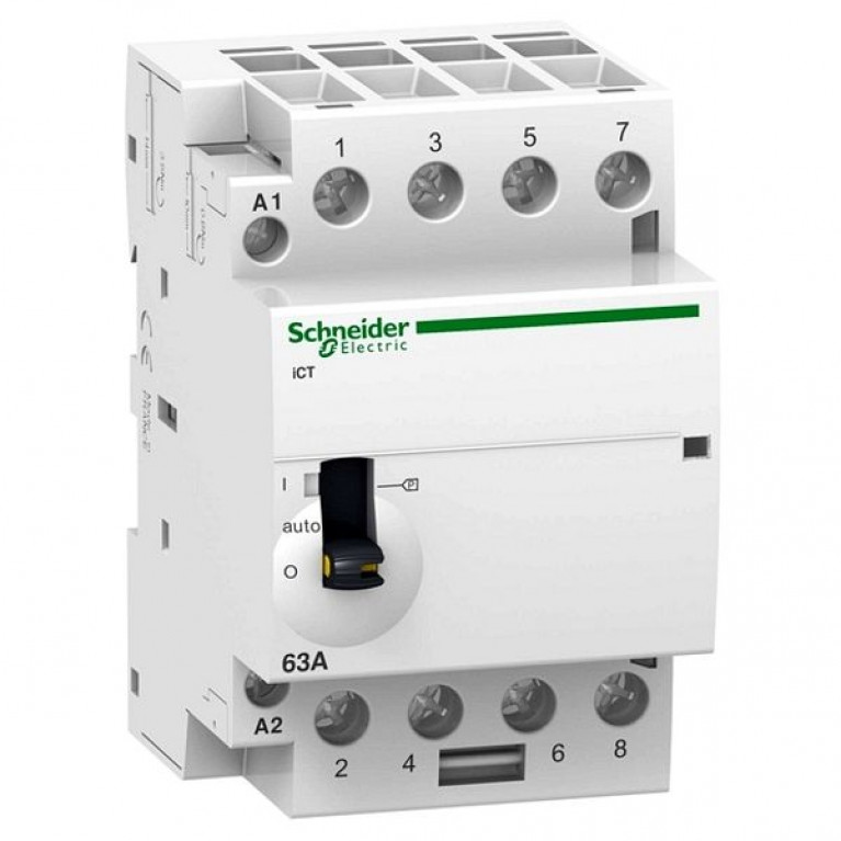 Модульный контактор Schneider Electric iCT 4P 63А 400//240В AC, A9C21864