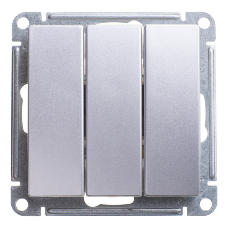 Выключатель 3-клавишный Schneider Electric W59, скрытый монтаж, хром матовый, VS0510-351-5-86