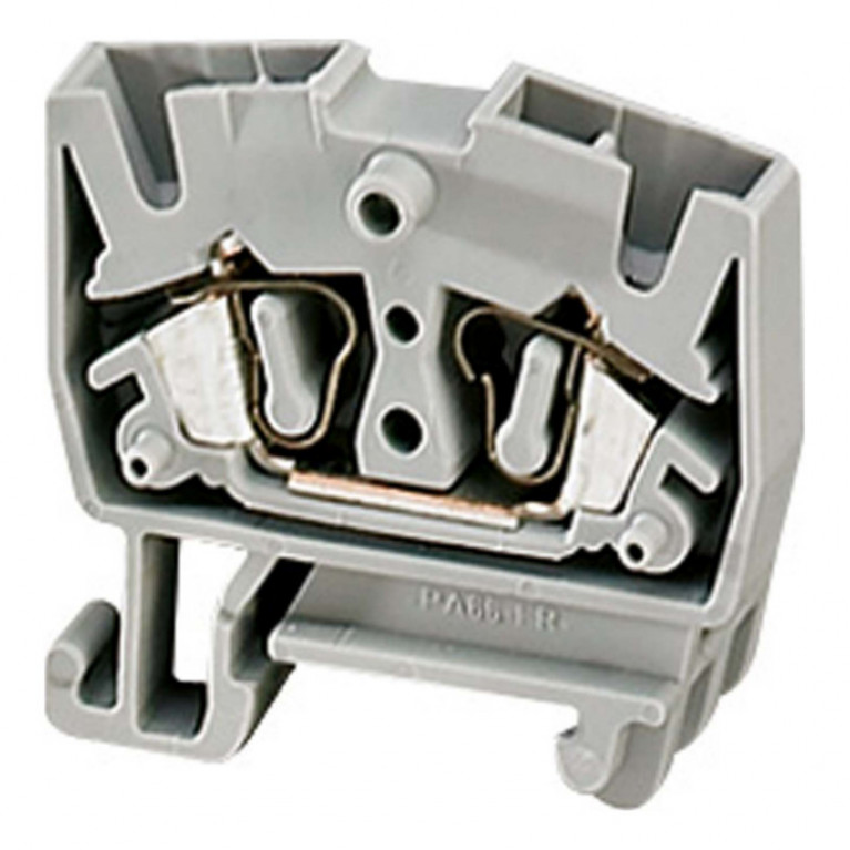 МИНИ КЛЕММНИК ПРУЖ,15MM DIN,ПРОХОД, 2ТЧК, 2,5ММ?,СЕРЫЙ
