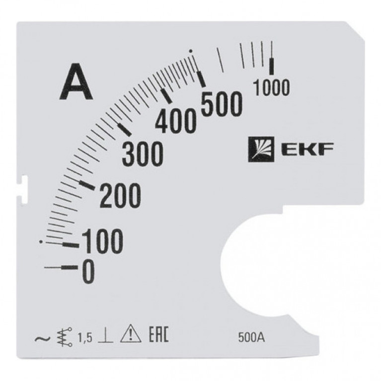 Шкала сменная для A961 500//5А-1,5 EKF PROxima