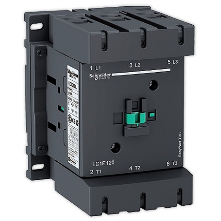 Контактор Schneider Electric EasyPact TVS 3P 120А 380//220В AC 55кВт, LC1E120M5