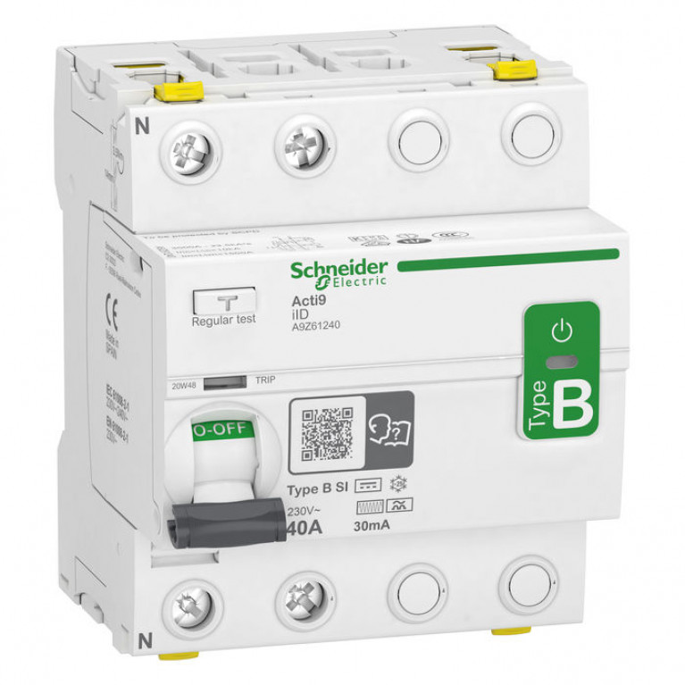 УЗО Schneider Electric Acti9 2P 40А 3 кА, 30 мА ( B-SI ), A9Z61240