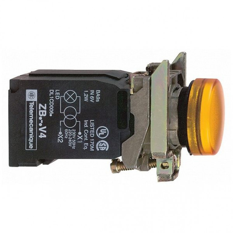 Лампа сигнальная Schneider Electric Harmony, 22мм, 110В, AC, Оранжевый, XB4BV35