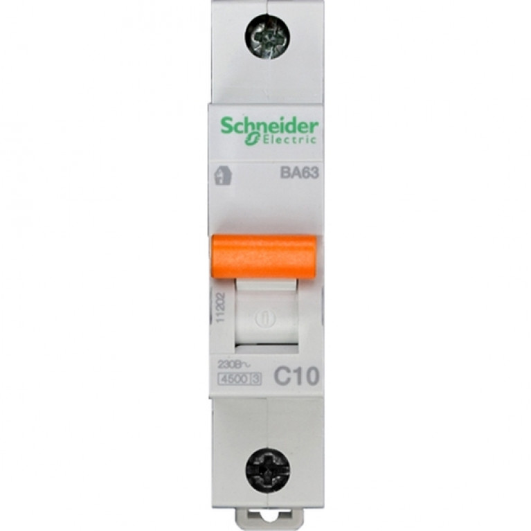 Автоматический выключатель Schneider Electric Домовой 1P 10А (C) 4.5кА, 11202