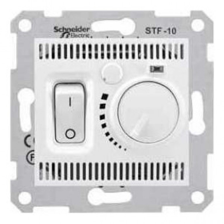 Термостат для теплого пола Schneider Electric SEDNA, с датчиком, белый, SDN6000321