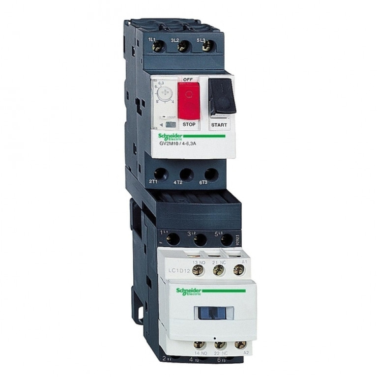 Пускатель Schneider Electric TeSys GV2DM 1.6А, 0.55кВт 400//24В, GV2DM106BD