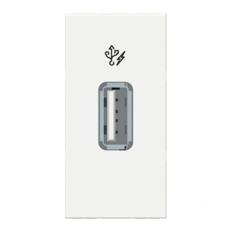UNICA MODULAR РОЗЕТКА USB, 5 В // 1000 мА, 1 модуль БЕЛЫЙ