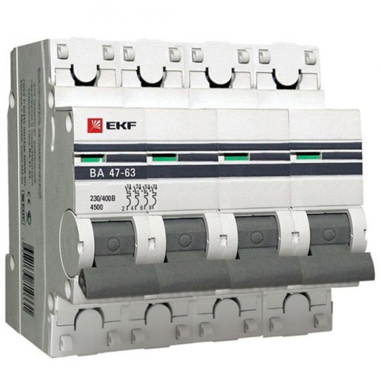 Автоматический выключатель EKF PROxima 3P 25А (C) 4.5кА, mcb4763-3-25C-pro