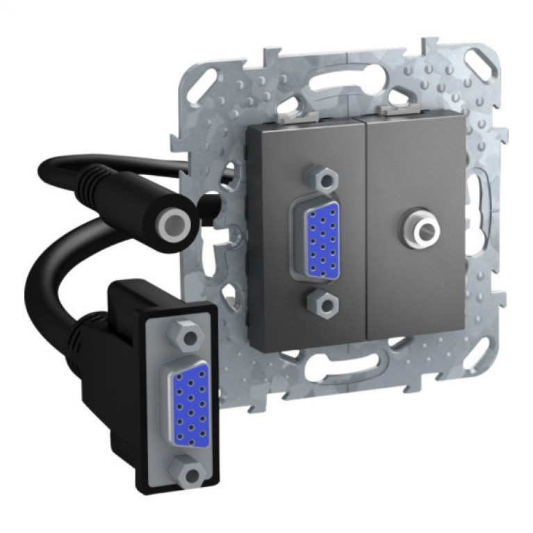 HD15+Minijack-коннектор, графит