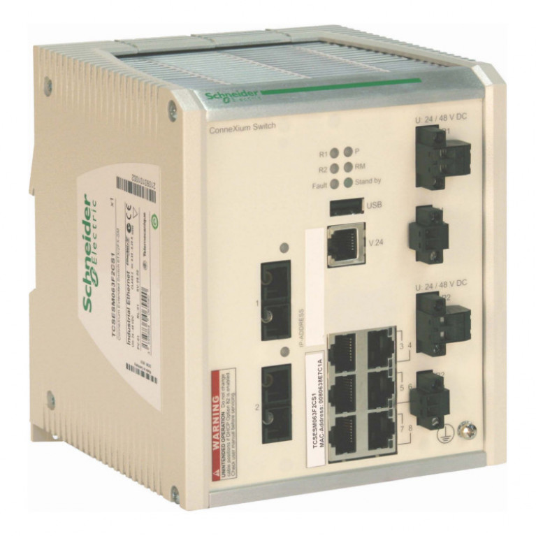 Коммутатор ConneXium 6TX//2FXSM (6 RJ45,1 медь, 2 опт одномод,10//100 Mbit, покр)