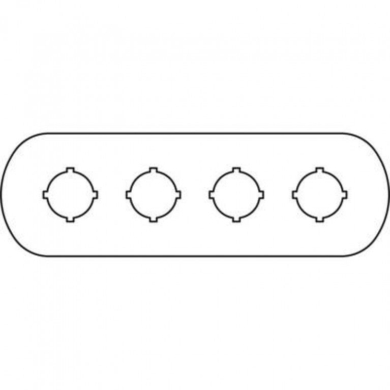 Шильдик MA6-1004 (4 места) для пластикового кнопочного поста
