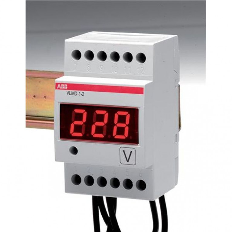 Вольтметр щитовой ABB VLMD 600В AC//DC, аналоговый, кл.т. 0,5, 2CSM274693R1011