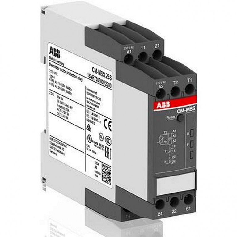 Термисторное реле защиты двигателя CM-MSS.23S с кнопкой сброса 110-130В AC, 220-240В AC, 2ПК, винтовые клеммы