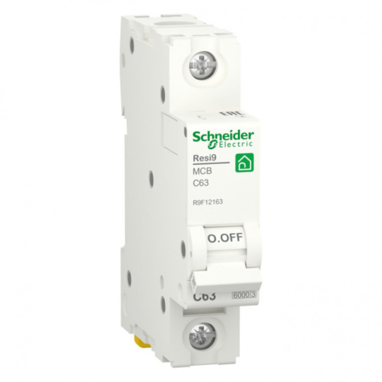 Автоматический выключатель Schneider Electric Resi9 1P 63А (C) 6кА, R9F12163