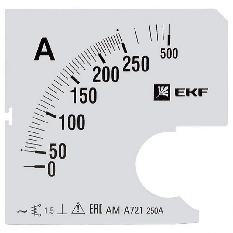 Шкала сменная для A721 250//5А-1,5 EKF PROxima