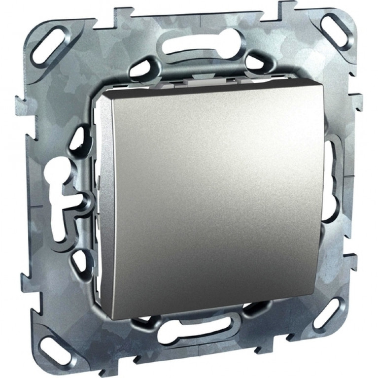 Переключатель 1-клавишный Schneider Electric UNICA TOP, скрытый монтаж, алюминий, MGU5.203.30ZD