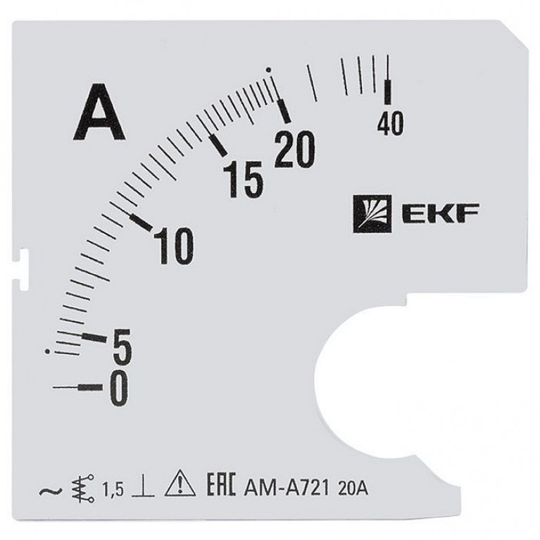 Шкала сменная для A721 20//5А-1,5 EKF PROxima