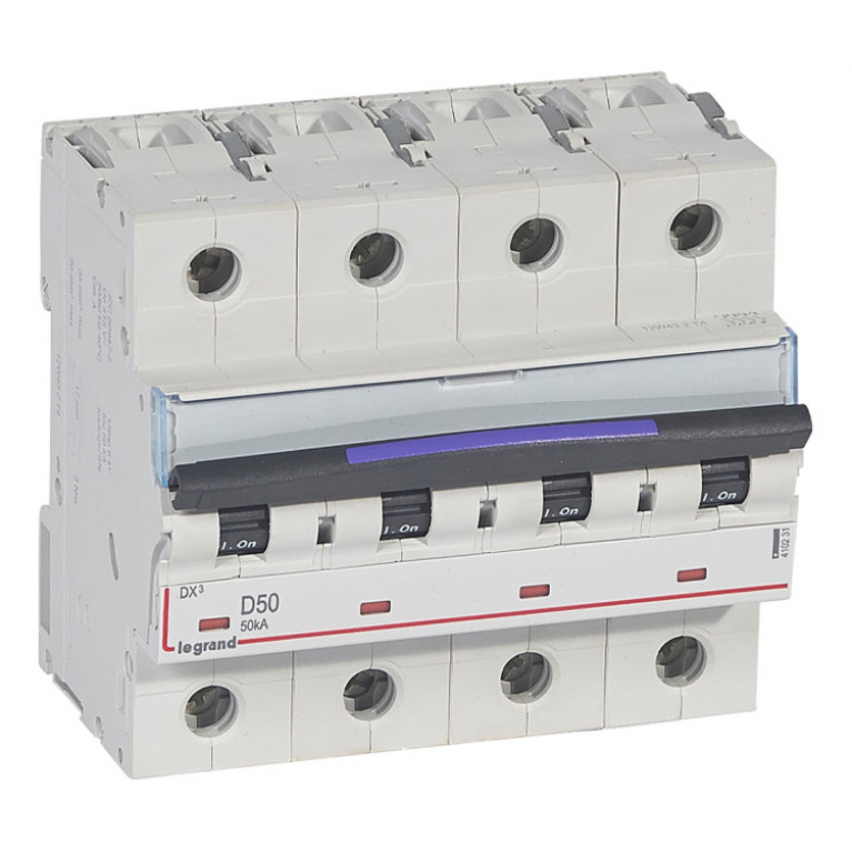 Автоматический выключатель Legrand DX³ 4P 50А (D) 50кА, 410231