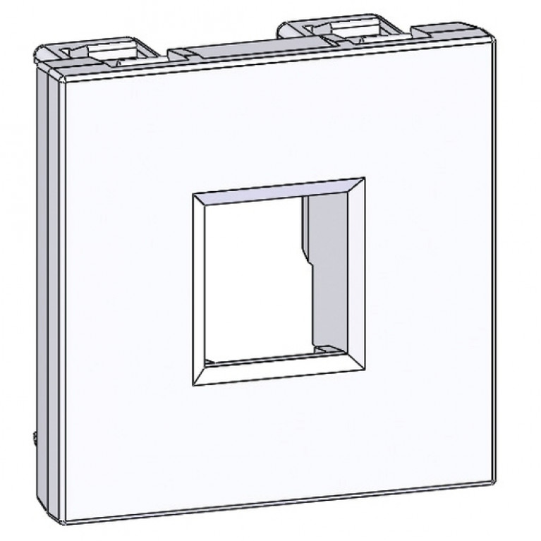 Лиц.плата W45 2мод 1xKeystone RAL9003