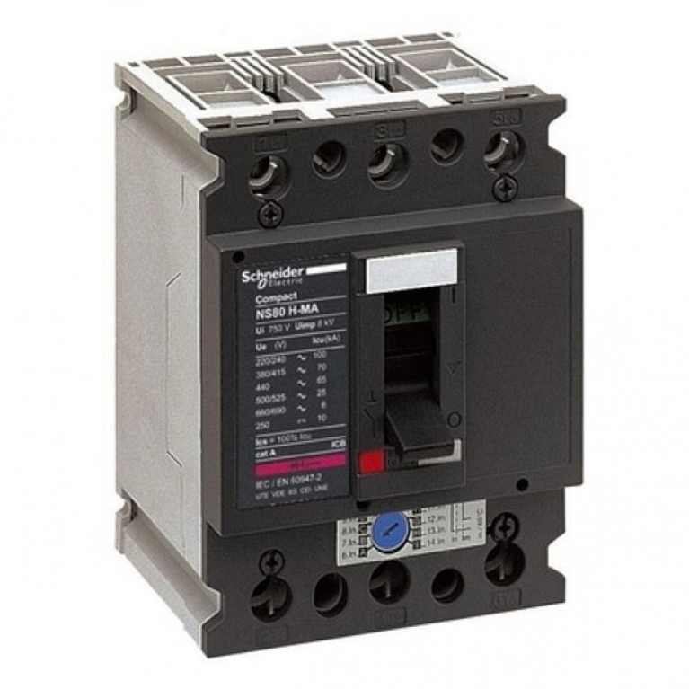 Силовой автомат Schneider Electric Compact NS MA, 70кА, 3P, 25А, 28102